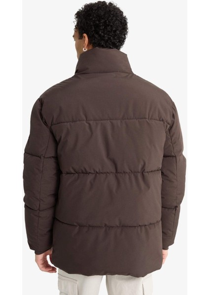 Su İtici Regular Fit Dik Yaka İç Cepli Fermuarlı Cepli Mont F5711AX25WN