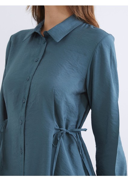 Yeni Sezon Modal Karışımlı Gömlek Elbise modelleri