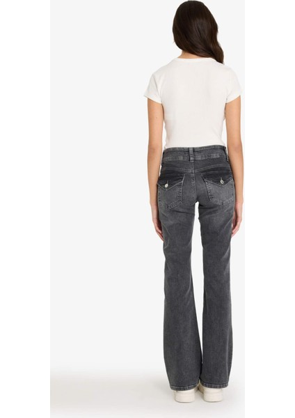 Düşük Bel Uzun Jean Yıkamalı Pantolon indirimleri