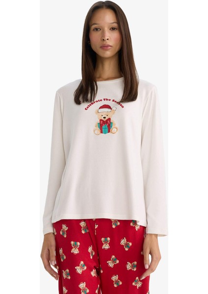 Yılbaşı Temalı Regular Fit Uzun Kollu Üst Uzun Alt-Fall in Love G0233AX25WN fiyatları