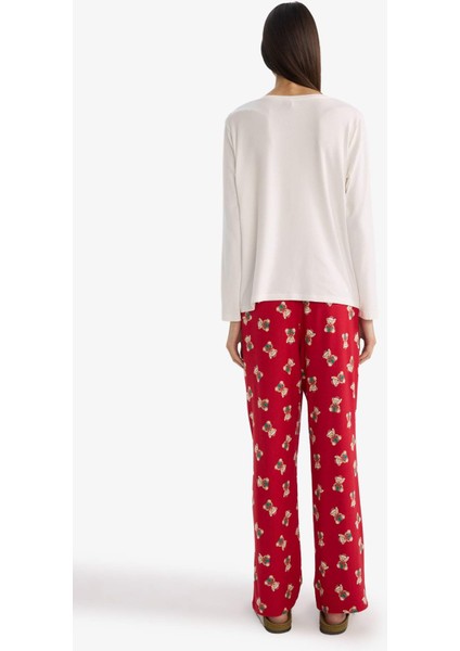 Yılbaşı Temalı Regular Fit Uzun Kollu Üst Uzun Alt-Fall in Love G0233AX25WN fırsatları