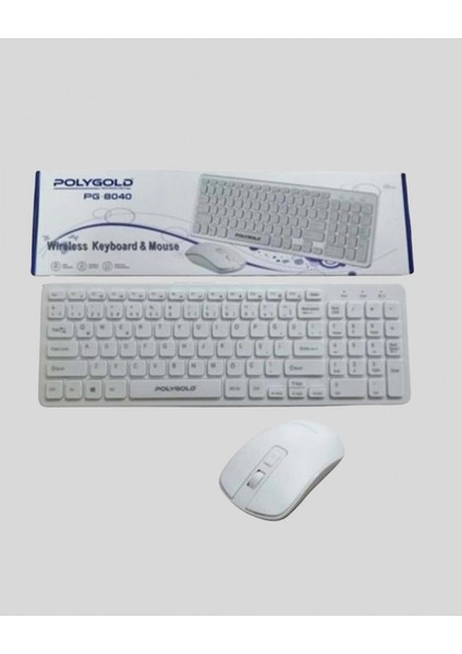 Beyaz Kablosuz Klavye Fare Seti Kablosuz Fare USB Alıcı PC Uyumlu fiyatları