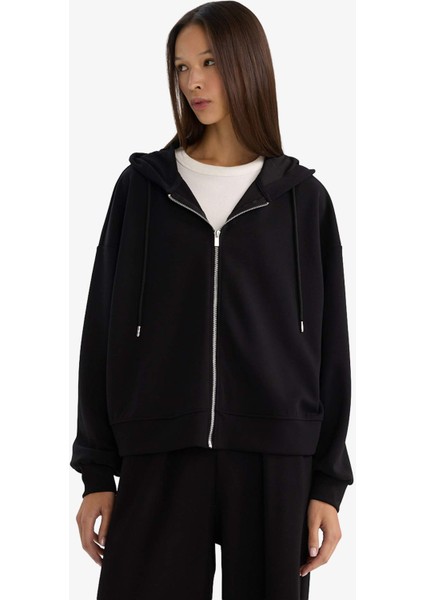 Relax Fit Kapüşonlu Fermuarlı Sweatshirt G4760AX25WN modelleri