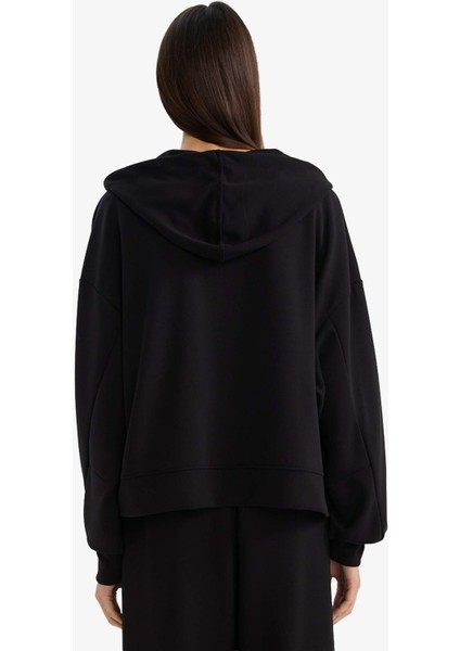 Relax Fit Kapüşonlu Fermuarlı Sweatshirt G4760AX25WN fırsatları