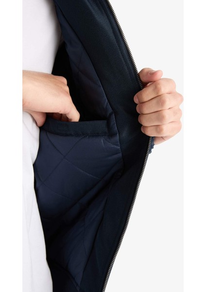 Regular Fit Triko Detaylı İç Cepli Pelüş Mont F5048AX25WN