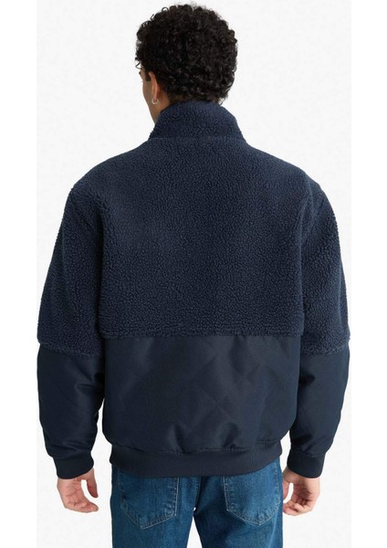 Regular Fit Triko Detaylı İç Cepli Pelüş Mont F5048AX25WN