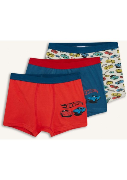 Erkek Çocuk Hot Wheels Penye 3'lü Boxer