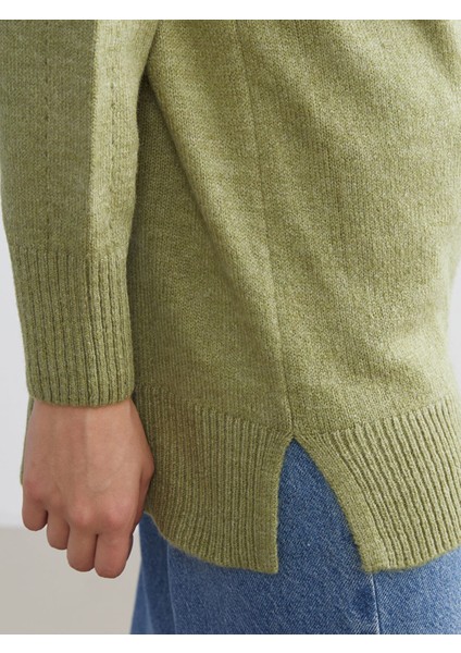 Yeni Sezon Bisiklet Yaka Oversize Kadın Triko Tunik modelleri