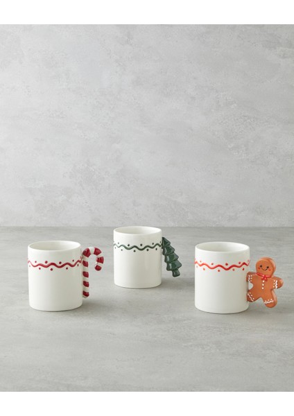 Frosty Gingerman Stoneware Kupa 330 ml Kırmızı-Kahverengi modelleri