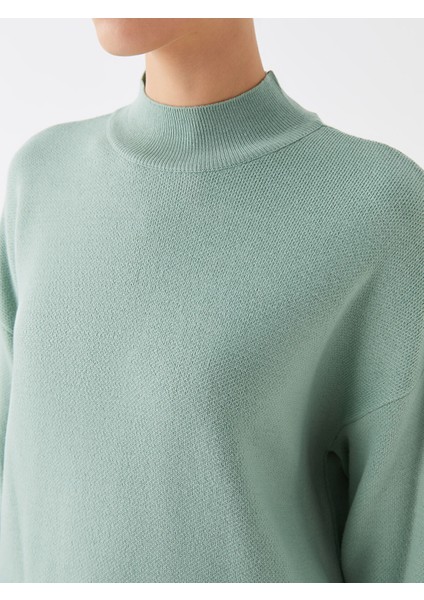 Yeni Sezon Yarım Balıkçı Yaka Oversize Kadın Triko Tunik fırsatları