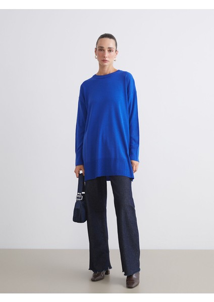 Yeni Sezon Bisiklet Yaka Kadın Triko Tunik modelleri