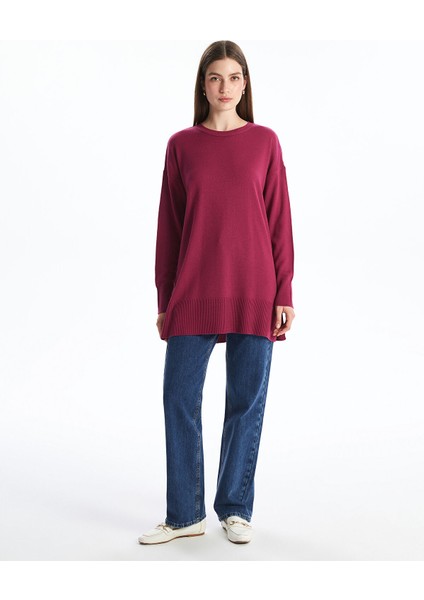 Yeni Sezon Bisiklet Yaka Kadın Triko Tunik modelleri