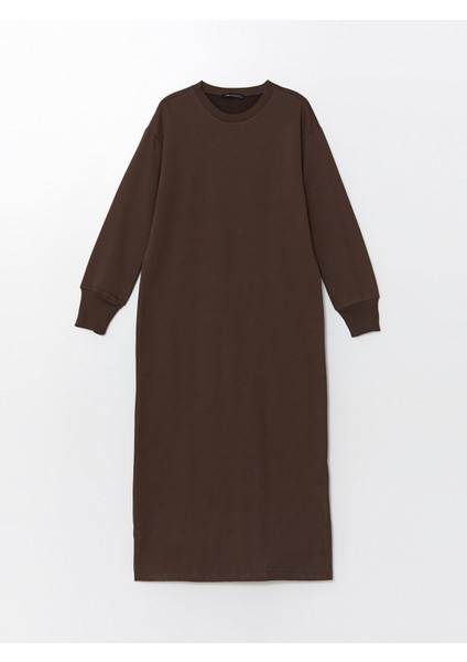 Yeni Sezon Bisiklet Yaka Kadın Sweatshirt Elbise indirimleri