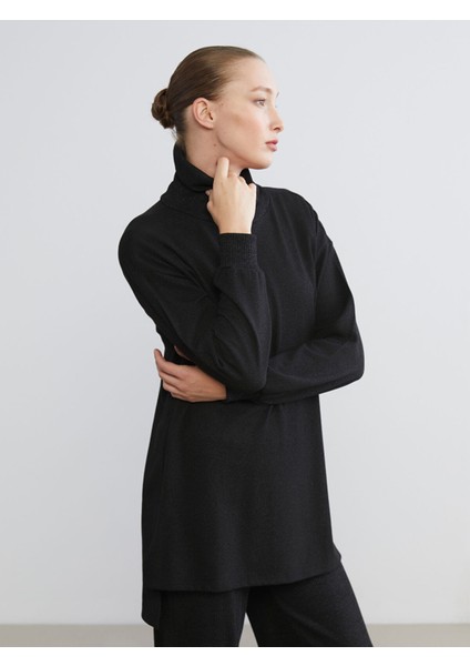 Yeni Sezon Balıkçı Yaka Oversize Kadın Tunik