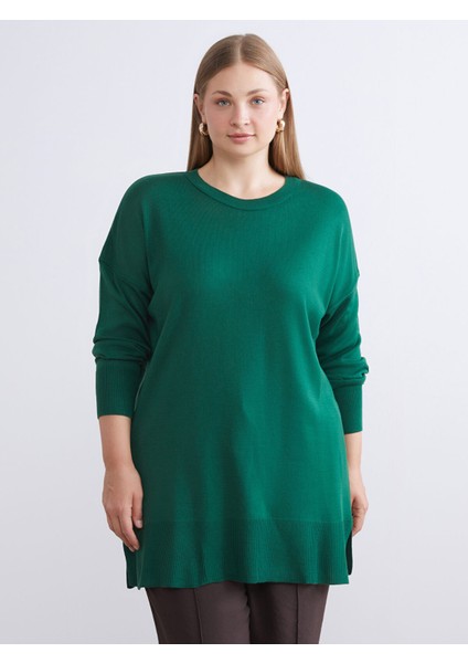 Yeni Sezon Bisiklet Yaka Kadın Triko Tunik modelleri