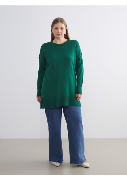 Yeni Sezon Bisiklet Yaka Kadın Triko Tunik fırsatları