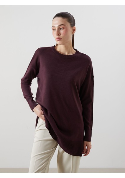 Yeni Sezon Bisiklet Yaka Kadın Triko Tunik