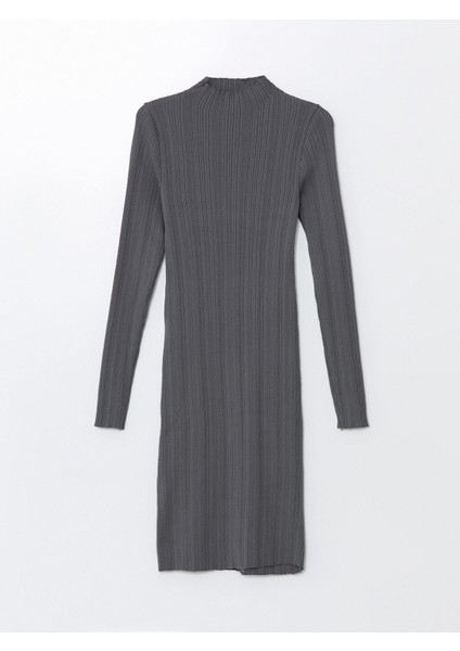 Yeni Sezon Dik Yaka Düz Uzun Kollu Kadın Triko Elbise indirimleri