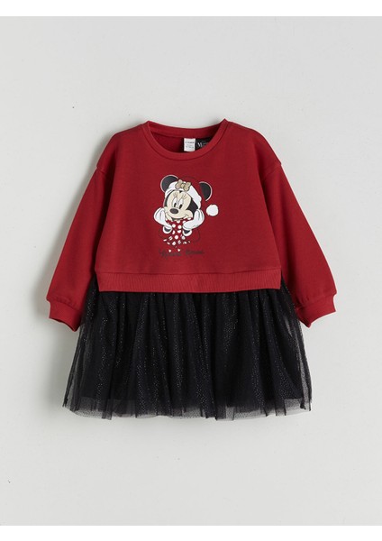 Yeni Sezon Mickey Mouse Lisanslı Kız Çocuk Tüllü Elbise