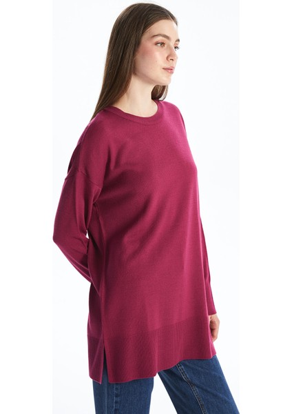 Yeni Sezon Bisiklet Yaka Kadın Triko Tunik