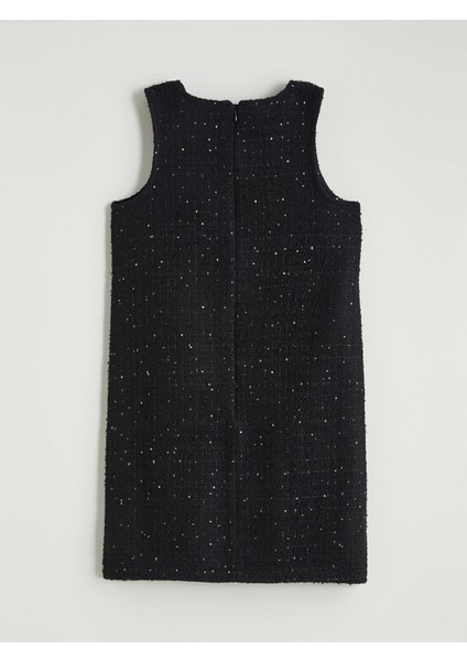 Yeni Sezon Bisiklet Yaka Fiyonk Detaylı Kız Çocuk Tüvit Elbise modelleri