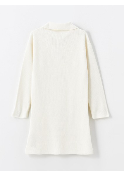 Yeni Sezon Polo Yaka Basic Uzun Kollu Kız Çocuk Triko Elbise fiyatları