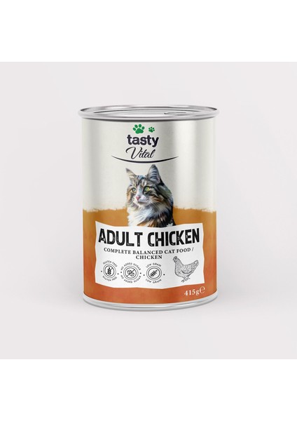 Tavuklu Yetişkin Kedi Konserve 415 gr