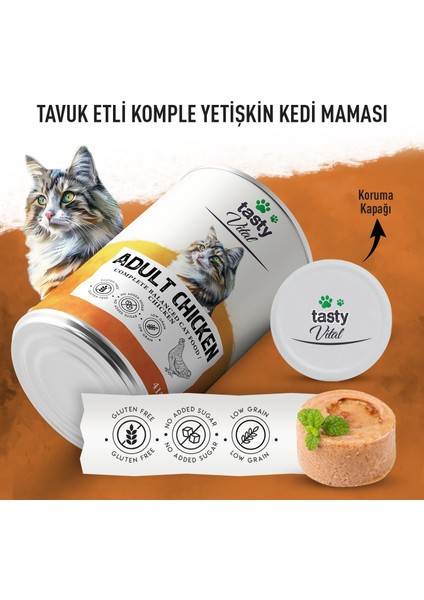 Tavuklu Yetişkin Kedi Konserve 415 gr modelleri