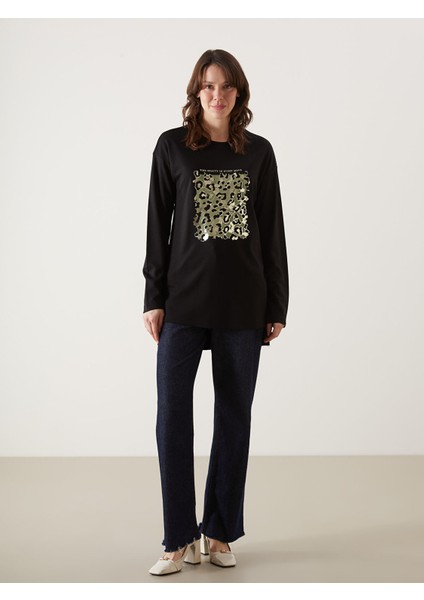 Yeni Sezon Bisiklet Yaka Baskılı Kadın Tunik fiyatları