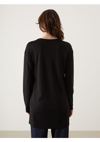 Yeni Sezon Bisiklet Yaka Baskılı Kadın Tunik fırsatları