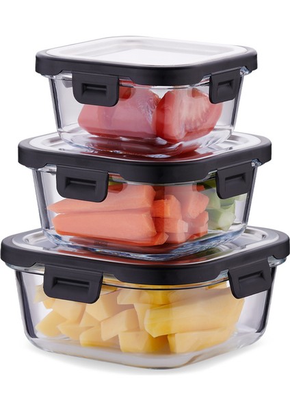 Freska Çelik Kapaklı 3lü Cam Saklama Seti A5628 fiyatları