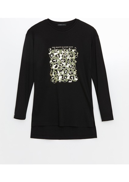 Yeni Sezon Bisiklet Yaka Baskılı Kadın Tunik indirimleri