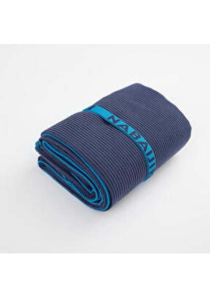Nabaiji Fitilli Mikrofiber Havlu L Boyut 80 x 130 cm Dokuma Lacivert Renk