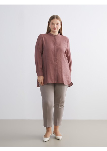 Yeni Sezon Oversize Modal Karışımlı Kadın Gömlek Tunik fırsatları