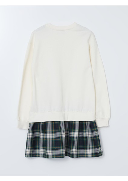 Yeni Sezon Bisiklet Yaka Ayı Teddy Baskılı Kız Çocuk Elbise fiyatları