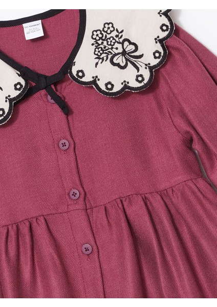 Yeni Sezon Bebe Yaka Uzun Kollu Kız Bebek Elbise fiyatları