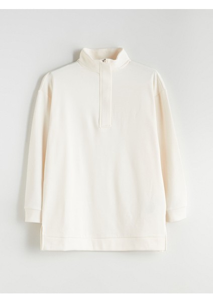 Yeni Sezon Dik Yaka Kadın Sweatshirt Tunik indirimleri