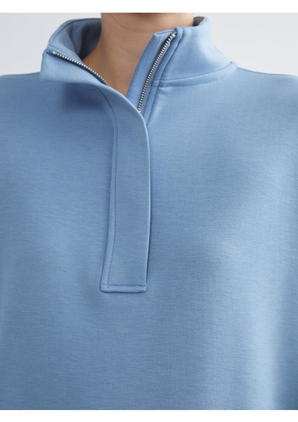 Yeni Sezon Dik Yaka Kadın Sweatshirt Tunik modelleri