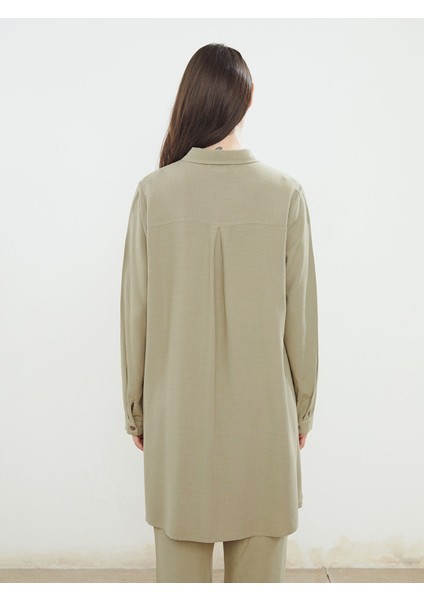 Yeni Sezon Keten Karışımlı Kadın Gömlek Tunik fırsatları