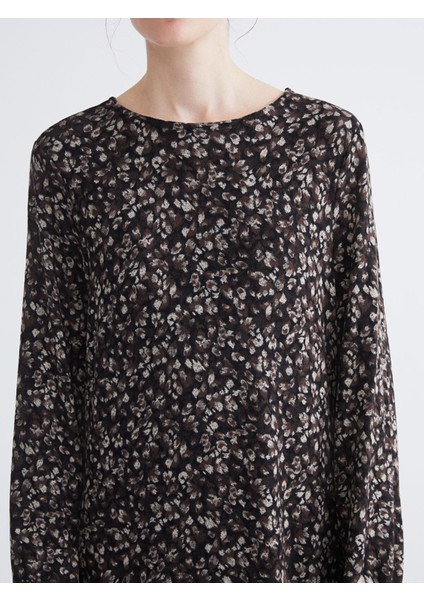 Yeni Sezon Bisiklet Yaka Desenli Elbise modelleri