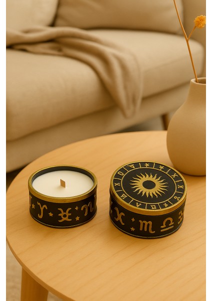 Astroloji Sembollü Kapaklı Soya Wax Mum – 4 Farklı Varyasyon | Döküm Seramik Tozu fiyatları
