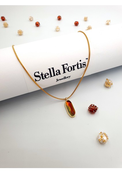 Renk Geçişli Dikey Taşlı Kolye – Altın Renk Yılan Zincir fırsatları