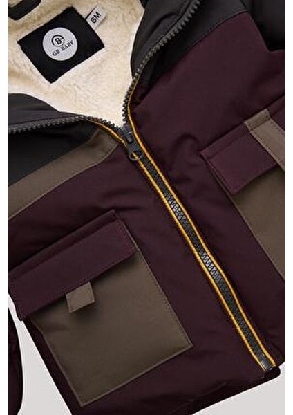 Bg Store Erkek Bebek Gri Kapüşonlu Mont Uzun Kol Slim Fit Günlük Kullanım İçin modelleri