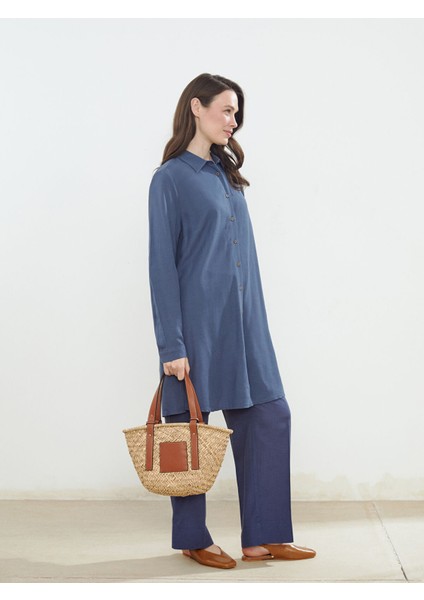 Yeni Sezon Keten Karışımlı Kadın Gömlek Tunik modelleri