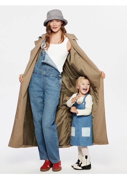 Yeni Sezon Cepli Kız Çocuk Jean Elbise fiyatları