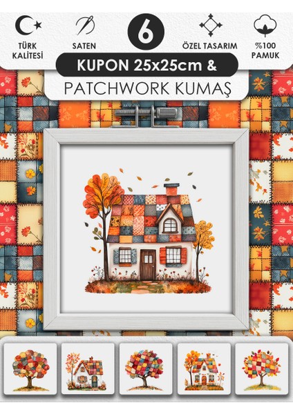 Patchwork Kumaş Seti – Dikiş ve Hobi Için %100 Pamuk Desenli Kumaş Kuponları
