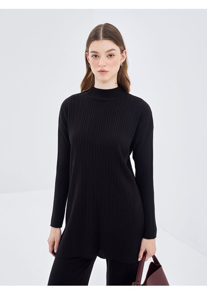 Yeni Sezon Dik Yaka Kadın Triko Tunik