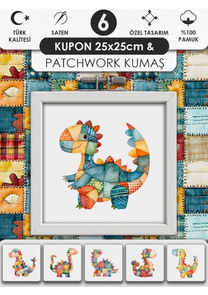 Patchwork Kumaş Seti – Dikiş ve Hobi Için %100 Pamuk Desenli Kumaş Kuponları
