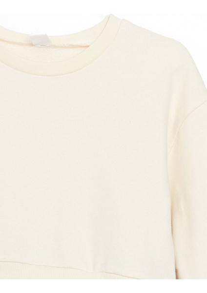 Yeni Sezon Bisiklet Yaka Kız Çocuk 3 Iplik Elbise fiyatları