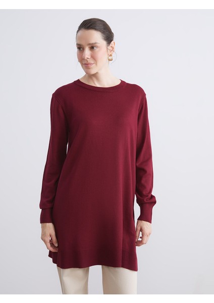 Yeni Sezon Bisiklet Yaka Kadın Triko Tunik